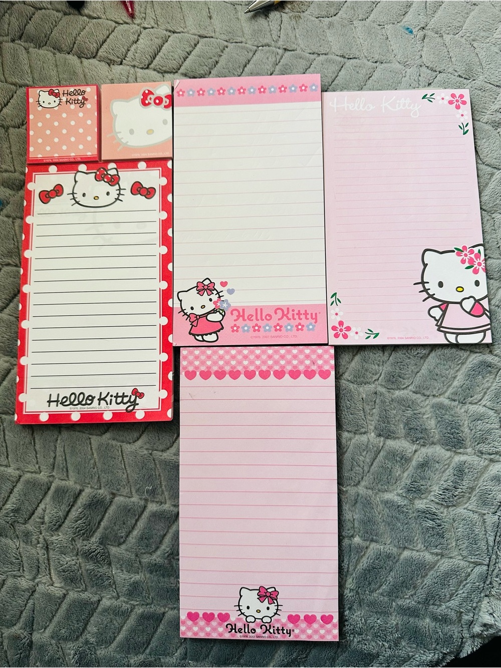 Hello Kitty Pink and Red Lined Notepad Set